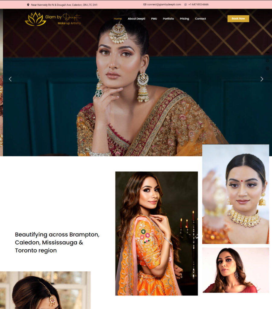 Glambydeepti website page